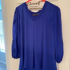 Royal blue blouse